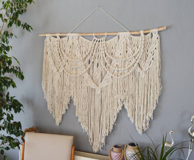 Extra Large Macrame Wall Hanging, Bohemian Decoration, Woven Mural, Housewarming Gift, Headboard - image 1