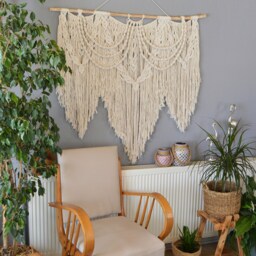 Extra Large Macrame Wall Hanging, Bohemian Decoration, Woven Mural, Housewarming Gift, Headboard - thumbnail 2