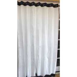 "White & Navy Curtain Panels 52""x84" - thumbnail 4
