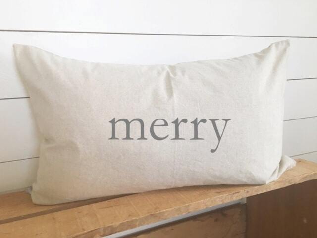 Merry Kidney Pillow Christmas Cover 16 X 26 ///Accent Throw Pillow Gift Holiday Decor