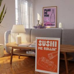 Vintage Sushi Poster Retro Japanese Food Kitchen Art Print - thumbnail 2