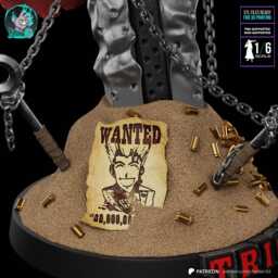 The Smiling Catastrophe - Gunslinger Sci-Fi Western Outlaw Anime Vash Stampede Resin Figure 16K - thumbnail 4