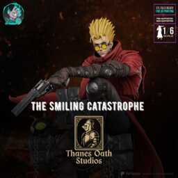 The Smiling Catastrophe - Gunslinger Sci-Fi Western Outlaw Anime Vash Stampede Resin Figure 16K - thumbnail 1