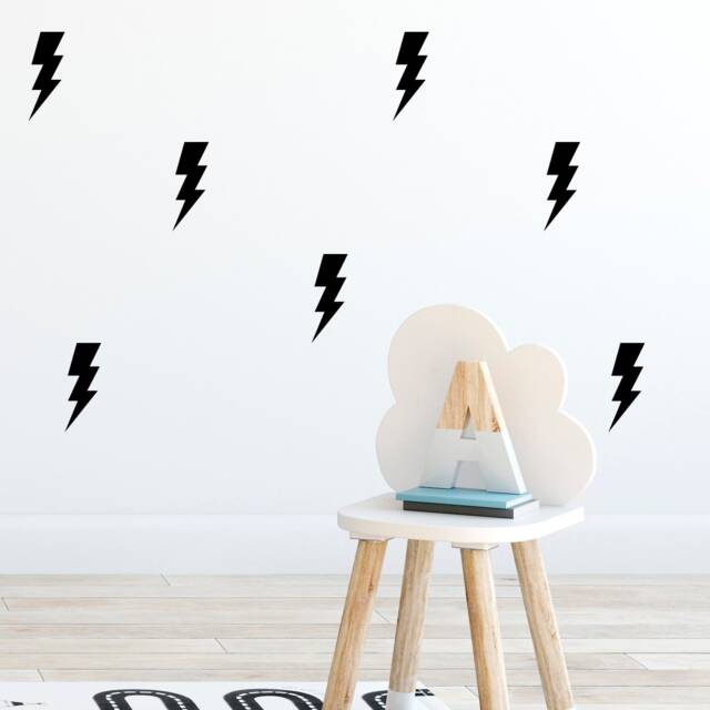 Lightening Bolts Wall Stickers - Decals Stars Decor Home Kids Bedrooms Star - image 1