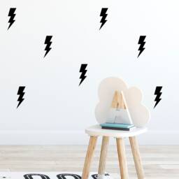 Lightening Bolts Wall Stickers - Decals Stars Decor Home Kids Bedrooms Star - thumbnail 1