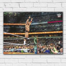 Wwe Print - La Knight On Ring Ropes Wrestlemania Poster Wrestling Wall Art - thumbnail 2