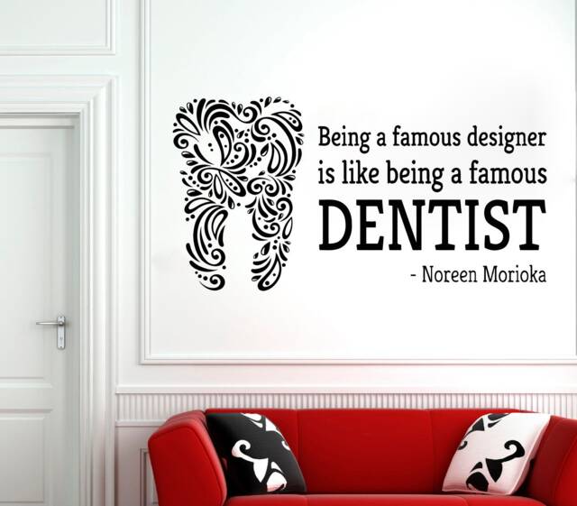 Dental Clinic Wall Decal Tooth Decor Sticker 2986 - image 1