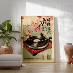 Japanese Retro Music Poster, Vintage Vinyl Wall Art, Print, Asian Gift - thumbnail 2