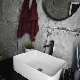Thick Linen Towels/Softened Towel Burgundy Bath Guest Sheet - thumbnail 2