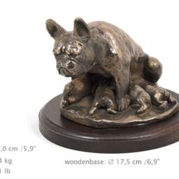 French Bulldog - Mama, Dog Wooden Base Statue, Limited Edition, Artdog - thumbnail 4