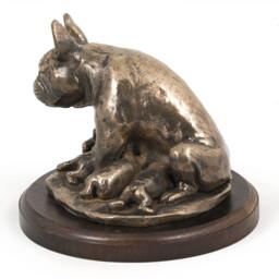 French Bulldog - Mama, Dog Wooden Base Statue, Limited Edition, Artdog - thumbnail 2