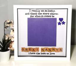 Great Nanny Granny Gran Photo Gift - Birthday Personalised Scrabble Art Frame Present Christmas Mothers Day - thumbnail 1
