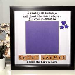 Great Nanny Granny Gran Photo Gift - Birthday Personalised Scrabble Art Frame Present Christmas Mothers Day - thumbnail 3