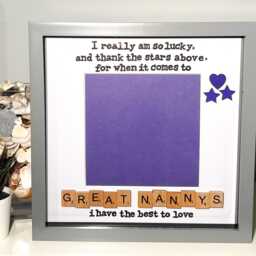 Great Nanny Granny Gran Photo Gift - Birthday Personalised Scrabble Art Frame Present Christmas Mothers Day - thumbnail 2