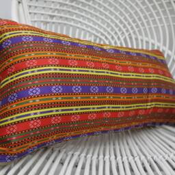 Pillow Covers, Throw Pillow, Kilim 12x24 Red Cushion, Double Sided Striped Mid Century Cover, 6 - thumbnail 3