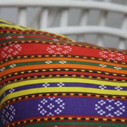 Pillow Covers, Throw Pillow, Kilim 12x24 Red Cushion, Double Sided Striped Mid Century Cover, 6 - thumbnail 2