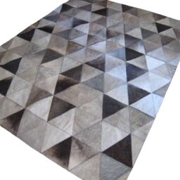 Cowhide Patchwork Rug Raw Leather Argentina- Free Shipping - Rugs, Mix Of Grays, Creams & White. 6' X 8' - thumbnail 2