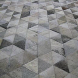Cowhide Patchwork Rug Raw Leather Argentina- Free Shipping - Rugs, Mix Of Grays, Creams & White. 6' X 8' - thumbnail 3