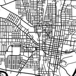 Jackson Mississippi Map Art Print - Black & White Choose Your Size - thumbnail 3