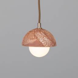 Ferox Small Ceramic Dome Pendant Light Red Iron 5.5. - thumbnail 3