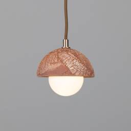 Ferox Small Ceramic Dome Pendant Light Red Iron 5.5. - thumbnail 2