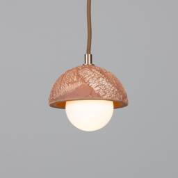 Ferox Small Ceramic Dome Pendant Light Red Iron 5.5. - thumbnail 1