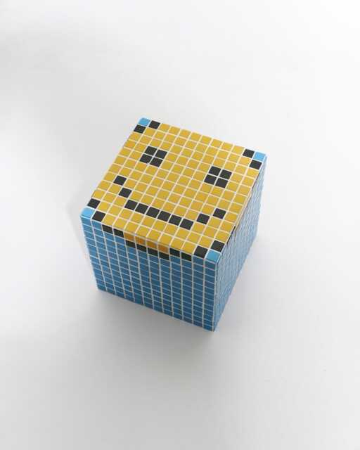 Table in The Form Of A Smiley Face. Tiled Table. Side Coffee Mosaic - image 1