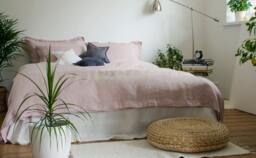 High Quality Linen Duvet Cover in Handmade Of Pink 100% Linen Fabric European Flax, King, Queen, Full, Double, Single, Custom Sizes Avaiable