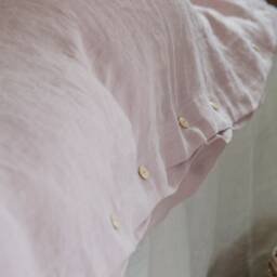 High Quality Linen Duvet Cover in Handmade Of Pink 100% Linen Fabric European Flax, King, Queen, Full, Double, Single, Custom Sizes Avaiable - thumbnail 3