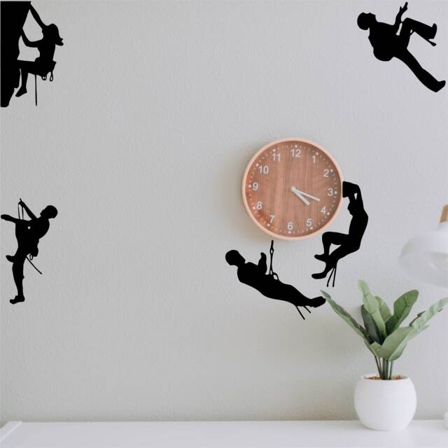 Five Rock Climbers Sticker, Vinyl Wall Art Sticker, Transfer, Mural, Stencil, Easy To Apply, Instructions Included, Matt Finish - image 1