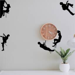 Five Rock Climbers Sticker, Vinyl Wall Art Sticker, Transfer, Mural, Stencil, Easy To Apply, Instructions Included, Matt Finish - thumbnail 1