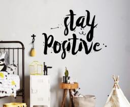 Motivation Quote Stay Positive Wall Decal Inspiration Sticker Sayings Home Interior Graphics Custom Stickers 9(Mot - thumbnail 1