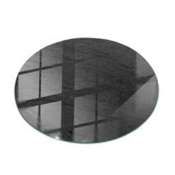 Natural Stone Texture Glass Table Top, Black Scandinavian-Style Protective Top For Tables - thumbnail 2