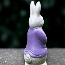 Stone Rabbit Sculpture Concrete Bunny Statue Outdoor Wildlife Ornament Handmade Decor Front Door Figurine Bunny Lover Gift Yard Art - thumbnail 4