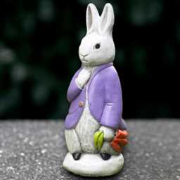 Stone Rabbit Sculpture Concrete Bunny Statue Outdoor Wildlife Ornament Handmade Decor Front Door Figurine Bunny Lover Gift Yard Art