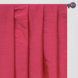 Pink & Orange Art Silk Curtain Panels, Faux Curtains - Rod Pocket, Grommet, Box Pleat, Three Pinch Tab Top Plain Ring Top - thumbnail 1