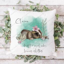 Sloth Cushion, Pillow, Girl Sloth, Gift, For Her, Lover, Gift Mum, Personalised - thumbnail 3