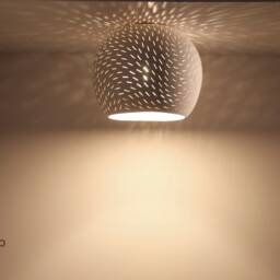 Coral Ceramic Flush-Mount Ceiling Light - 10 - thumbnail 3