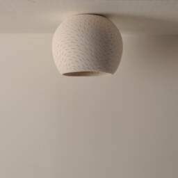 Coral Ceramic Flush-Mount Ceiling Light - 10 - thumbnail 2