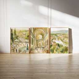 Set Of 3 Florence Posters, Italy Travel Wall Art, City Print Set, Modern Architecture Artwork, Tuscan Home Decor, European Landscape Style - thumbnail 2
