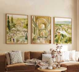 Set Of 3 Florence Posters, Italy Travel Wall Art, City Print Set, Modern Architecture Artwork, Tuscan Home Decor, European Landscape Style - thumbnail 1