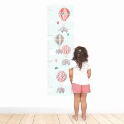 Flying Elephants Growth Charts - Nursery Daydreams Pink Fabric Wall Decal Mej - thumbnail 3