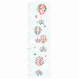 Flying Elephants Growth Charts - Nursery Daydreams Pink Fabric Wall Decal Mej - thumbnail 1