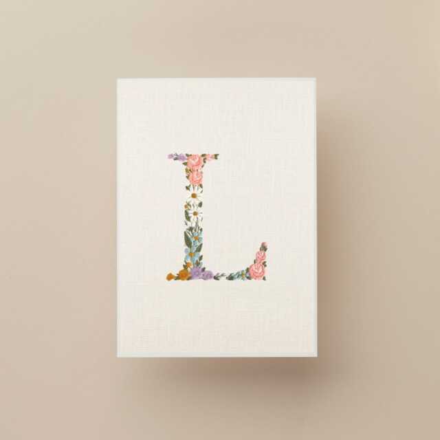 Baby Name With Wildflowers, Initial Wall Art, Embroidered Floral Letter, Monogram Custom Embroidery For Babies Nursery - image 1