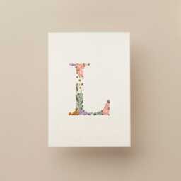 Baby Name With Wildflowers, Initial Wall Art, Embroidered Floral Letter, Monogram Custom Embroidery For Babies Nursery - thumbnail 1
