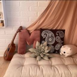Velvet Letter Cushion Large Handmade Decorative Pillow - thumbnail 2