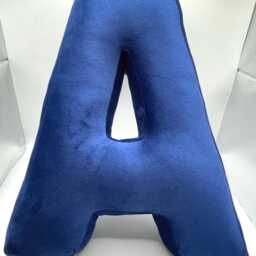 Velvet Letter Cushion Large Handmade Decorative Pillow - thumbnail 2