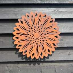 Rusty Metal Sunflower Wall Art Rustic Garden Decor - 55cm Gardeners Gift - thumbnail 2