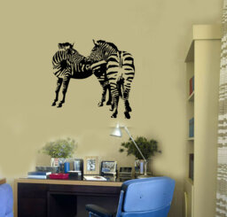 Zebras Vinyl Wall Decal Animal Home Decoration Room Decor Stickers Mural - #2763Di - thumbnail 1