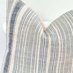 Gray Neutral Tribal Hemp Hand Woven Natural Dye Color Lumbar Pillow Cover - thumbnail 2